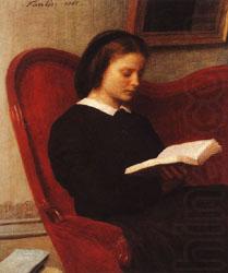 Henri Fantin-Latour The Reader(Marie Fantin-Latour,the Artist's Sister) china oil painting image